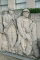 Details of WW I soldiers assault sculpture at War Memorial Building. Jackson, MS.