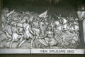 Cast aluminum scene from Battle of New Orleans 1815 at War Memorial Building. Jackson, MS.