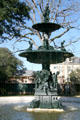 Fountain in Memorial Park beside St. Mary's Catholic Basilica. Natchez, MS.