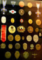 Collection of Nazi medal & commemorative pins at Armed Forces Museum. Hattiesburg, MS.