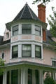 Octagonal Queen Anne turret of Ignatius D. O'Donnell house. Billings, MT.