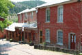 Territorial style buildings of Reeder's Alley in brick gave some protection against fires. Helena, MT.