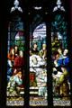 Biblical scene stained glass window of Cathedral of Saint Helena. Helena, MT.
