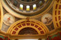 Colored rotunda interior of Montana State Capitol. Helena, MT.