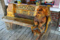 Bear bench at Cousins Candy Shop. Virginia City, MT.