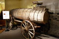 Horse-drawn freight wagon for water at Museum of the Rockies. Bozeman, MT.