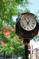 Street clock on Fargo's Broadway. Fargo, ND