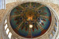 Rotunda dome mosaic with angels forming celestial rose of Virtue in Nebraska State Capitol. Lincoln, NE.