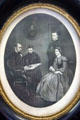 Engraving of Abraham Lincoln Family published by Moore & Annin at Warp Pioneer Village. Minden, NE.