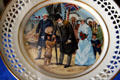 China plate painted with Buffalo Bill meeting King Edward VII in London at Scout's Rest. North Platte, NE