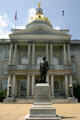 Statue of Daniel Webster, New Hampshire-born orator, in front of New Hampshire State House. Concord, NH.