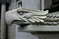 Carved eagle detail of George Hamilton Perkins monument at New Hampshire State House. Concord, NH