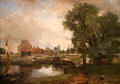 Dedham Lock & Mill painting by John Constable of England at Currier Museum of Art. Manchester, NH.