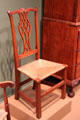 Side chair with rush seat from NH or MA at Currier Museum of Art. Manchester, NH.