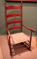 Rocking chair from Enfield Shaker Village, NH at Currier Museum of Art. Manchester, NH.