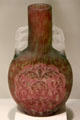 Glass lamp base etched with Chinese pattern by Steuben of Corning Glass at Currier Museum of Art. Manchester, NH.