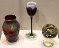 Favrile glass vases by Louis Comfort Tiffany of New York City at Currier Museum of Art. Manchester, NH.
