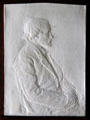 Samuel Gray Ward plaster portrait relief by Augustus Saint-Gaudens at Saint-Gaudens NHS. Cornish, NH.