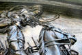 Detail of angel over Robert Gould Shaw on Shaw Memorial by Augustus Saint-Gaudens at Saint-Gaudens NHS. Cornish, NH.