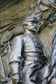 Detail of Robert Gould Shaw on Shaw Memorial by Augustus Saint-Gaudens at Saint-Gaudens NHS. Cornish, NH.