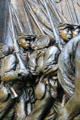 Detail of black Union soldiers on Shaw Memorial by Augustus Saint-Gaudens at Saint-Gaudens NHS. Cornish, NH.
