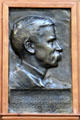 David Maitland Armstrong, painter, bronze portrait relief by Augustus Saint-Gaudens at Saint-Gaudens NHS. Cornish, NH.