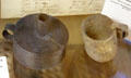 Toleware tinder box & candlestick used in War of 1812 at Woodman Museum. Dover, NH.
