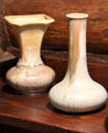 Arts & Crafts ceramic vases at Stickley Museum at Craftsman Farms. Morris Plains, NJ.