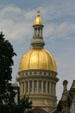 Gold dome of New Jersey State Capitol. Trenton, NJ