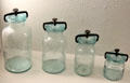Millville Atmospheric Fruit Jars by Whitall Tatum Co. of Millville, NJ at Museum of American Glass. Milville, NJ.