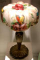 Puffy boudoir lamp with Papillion shade by Pairpoint Corp. of New Bedford, MA at Museum of American Glass. Milville, NJ.
