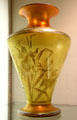 Gold acid cut vase by Durand Art Glass of Vineland, NJ at Museum of American Glass. Milville, NJ.