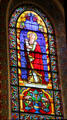 St Simon stained glass window in St Francis Cathedral. Santa Fe, NM