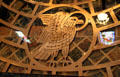 Winged eagle of Evangelist St John in font of St Francis Cathedral. Santa Fe, NM.