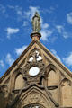 Gothic facade details of Loretto Chapel. Santa Fe, NM