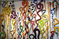 Carved snakes in Davis Mather Folk Art Gallery. Santa Fe, NM.