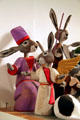 Carved rabbits in Davis Mather Folk Art Gallery. Santa Fe, NM