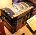 Travel trunk at New Mexico History Museum. Santa Fe, NM.