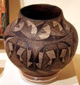 Acoma pueblo pottery water jar at New Mexico Museum of Art. Santa Fe, NM.