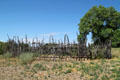 Fenced threshing ground at Rancho de las Golondrinas. Santa Fe, NM.
