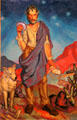 El Pastor painting by William Penhallow Henderson at Albuquerque Museum. Albuquerque, NM