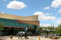 Dinosaur sculptures at entrance of New Mexico Museum of Natural History & Science. Albuquerque, NM.