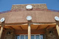 Facade details of Indian Pueblo Cultural Center. Albuquerque, NM.