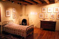 Bedroom with original art at Blumenschein Home & Museum. Taos, NM.