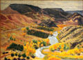 Rio Grande Valley at Rinconada painting by Helen Greene Blumenschein at Blumenschein Home & Museum. Taos, NM.