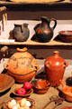 Pottery jugs in kitchen at Hacienda de los Martinez. Taos, NM.