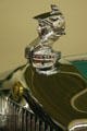 Hood ornament of Minerva 8 AL Rollston Convertible Sedan at Auto Collection at Imperial Palace. Las Vegas, NV.