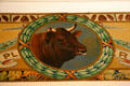 Bull mural in old Nevada State Capitol. Carson City, NV.