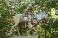 Memorial statue of Kit Carson on horseback exploring Nevada by Buckeye Blake. Carson City, NV.
