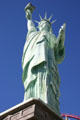 Statue of Liberty replica at New York, New York casino is about 2/3 scale. Las Vegas, NV.